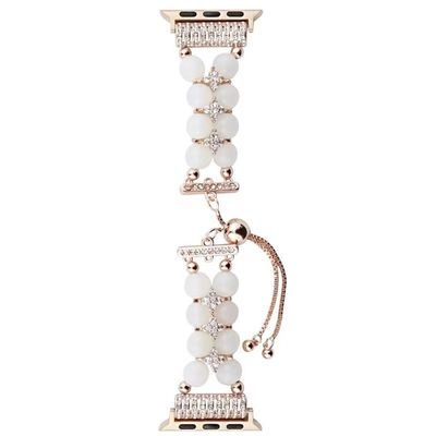Bracelet de bijoux perles de montres pour femmes pour iWatch 8 série 38mm 40mm Smart Watch Band