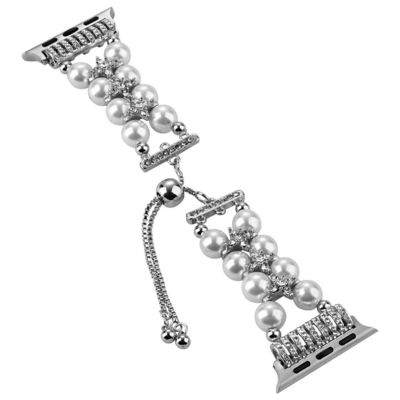 OEM ODM Femmes Diamants métalliques bijoux bracelet bracelet de poignet mode ceintures de montres faites à la main pour la série iWatch 8 7 6 5 4 3 2 1