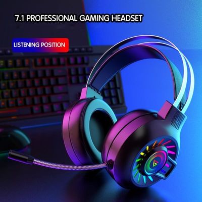 G97 RGB lumineux 7.1 son surround casque de jeu filaire avec microphone et contrôle du volume