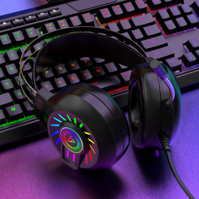 G97 RGB lumineux 7.1 son surround casque de jeu filaire avec microphone et contrôle du volume
