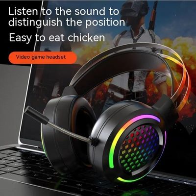 Écouteurs avec câble USB câblé HIFI 7.1 haut-parleur Microphone de jeu Écouteurs RGB