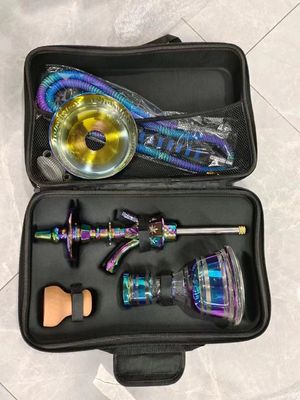Shisha Set Set Narguilé avec étui et accessoires Taille normale 55cm