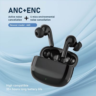 Écouteurs HiFI sans fil de moule privé avec ANC ENC à faible latence et affichage numérique