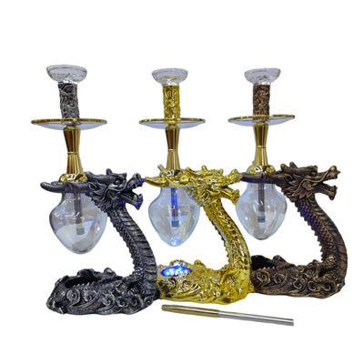 Le bar de fête fume le narguilé Shisha avec le design du dragon de résine et tous les accessoires