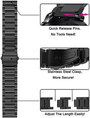 La ceinture de sécurité pliée à la boucle métallique pour la montre SamSung 5 100% professionnel