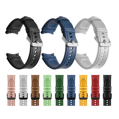 Bandes de montre en cuir en caoutchouc de 20 mm Compatible avec la série de montres Samsung Retro