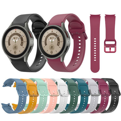 10 couleurs bandes de silicone de remplacement de la ceinture pour 44mm 40mm Samsung GaLaxy Watch 5