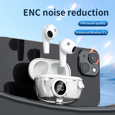 TWS 5.3 écouteurs sans fil casque intra-auriculaire avec basse forte annulation du bruit tactile intelligent