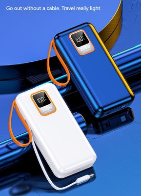 Porte TC extérieure 10000mAh Mini 22,5W Power Bank à recharge rapide avec câble et capacité réelle