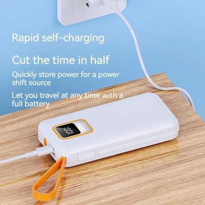 Porte TC extérieure 10000mAh Mini 22,5W Power Bank à recharge rapide avec câble et capacité réelle