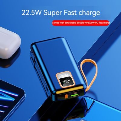 Appareils de téléphonie mobile 10000mAh PD chargeur de puissance Portable Banques d'alimentation extérieure avec câble
