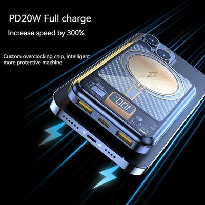 Logo personnalisé 15W Banque d'alimentation sans fil 10000mah Magnétique 22,5W Pour Iphone