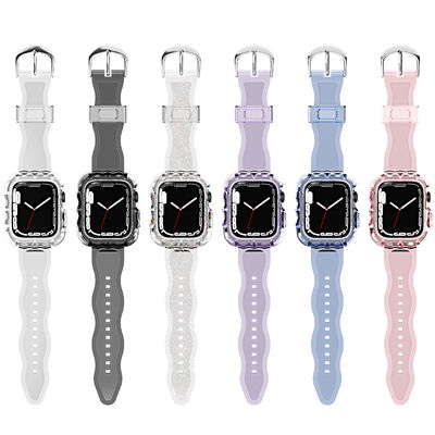 Des bandes de sport de remplacement de boucle en TPU de 6 couleurs à la mode pour Apple Watch 7 et abordables