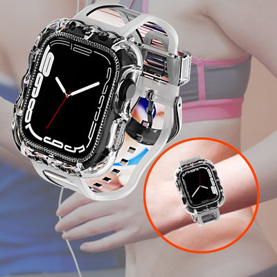 Des bandes de sport de remplacement de boucle en TPU de 6 couleurs à la mode pour Apple Watch 7 et abordables