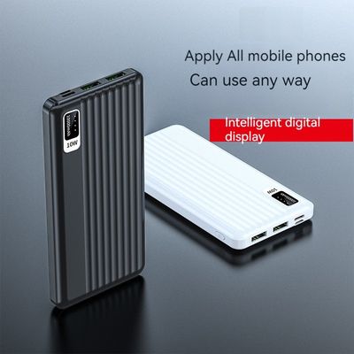 Puissance de sortie de 10W Micro USB Interface d'entrée Ultra Slim 10000mah Power Bank pour iPhone 15
