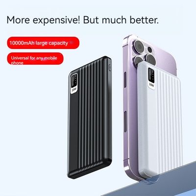 Puissance de sortie de 10W Micro USB Interface d'entrée Ultra Slim 10000mah Power Bank pour iPhone 15
