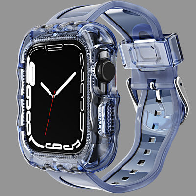 Des bandes de sport de remplacement de boucle en TPU de 6 couleurs à la mode pour Apple Watch 7 et abordables