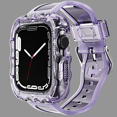 Des bandes de sport de remplacement de boucle en TPU de 6 couleurs à la mode pour Apple Watch 7 et abordables