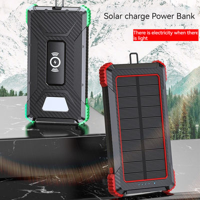 Sortie sans fil 5W Banque d'énergie solaire 2.1A Sortie 10000mAh pour la recharge extérieure de l'iPhone 15