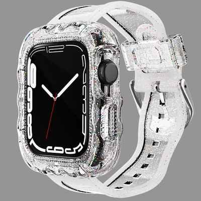 Des bandes de sport de remplacement de boucle en TPU de 6 couleurs à la mode pour Apple Watch 7 et abordables