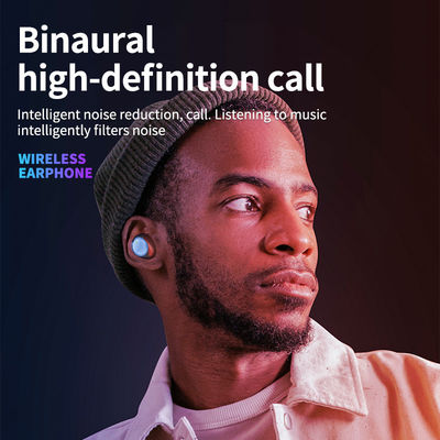 Casque stéréo sans fil avec une grande capacité d'annulation du bruit 30H Temps de lecture TWS V5.3