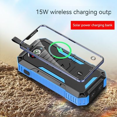 Puissance de sortie de 15W Private Mold Charge sans fil Banque d'énergie solaire pour iPhone 30000mAh