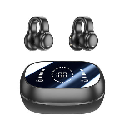 HiFi Stéréo Conduction osseuse véritable écouteur sans fil avec câble de charge de 20 cm et microphone