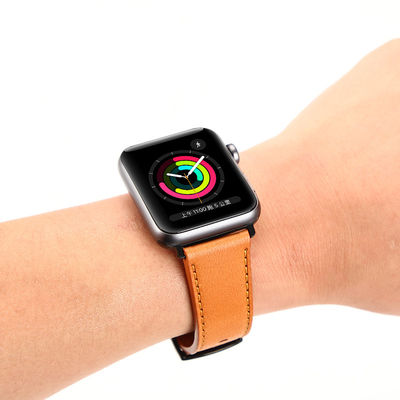 Ceintures de montre intelligente en cuir pour iWatch 38mm 40mm 42mm 44mm 45mm 100%