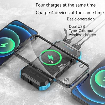 Appui à la recharge rapide étanche à l'eau 20000mah Panneau solaire Banque d'alimentation pour les activités de plein air