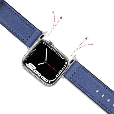 Ceinture de montre en cuir de silicone de 22 mm pour la série iWatch 6 5 4 3 2 1 SE Luxe et durable
