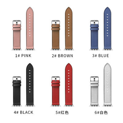 Ceinture de montre en cuir de silicone de 22 mm pour la série iWatch 6 5 4 3 2 1 SE Luxe et durable
