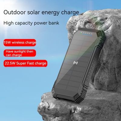 Prise en charge rapide 3A sortie 22.5W Banque d'énergie solaire pour smartphones 20000mAh