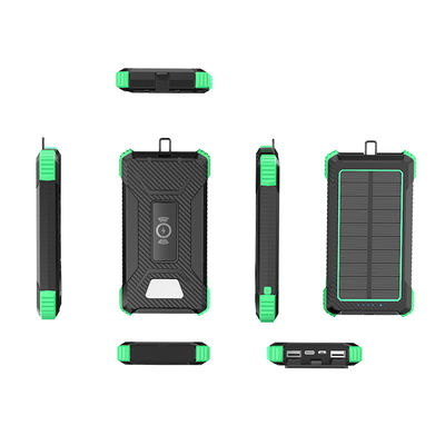 Chargement sans fil 5W Banque d'alimentation extérieure 10000mAh Chargeur de batterie solaire pour iPhone 15
