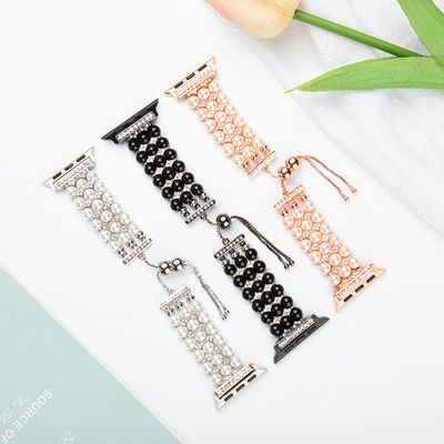 Fonction La ceinture de montre à la mode avec des perles Les bandes de l'Apple Watch pour iWatch série 8 7 6 5