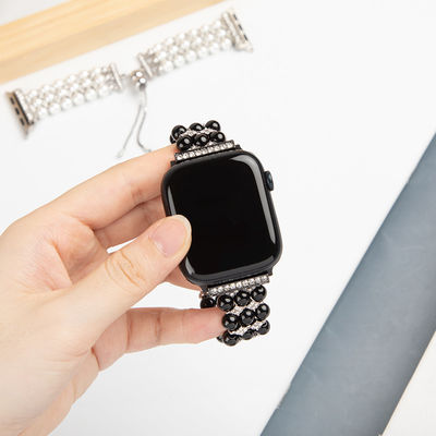 Fonction La ceinture de montre à la mode avec des perles Les bandes de l'Apple Watch pour iWatch série 8 7 6 5