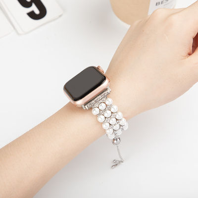 Fonction La ceinture de montre à la mode avec des perles Les bandes de l'Apple Watch pour iWatch série 8 7 6 5