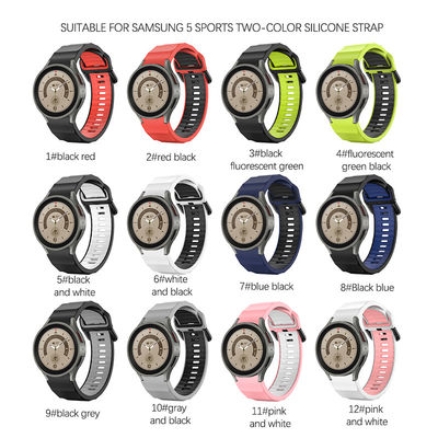 Ceinture personnalisée en silicone double couleur pour Samsung Galaxy Watch 5 Pro