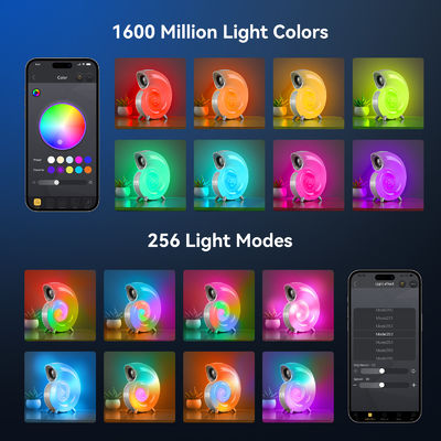 Chargeur sans fil avec réveil, contrôle numérique de l'application, haut-parleur sans fil RGB