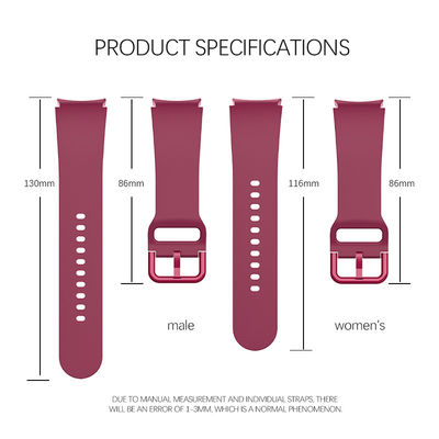 Ceinture de montre en silicone à libération rapide pour Samsung Galaxy Watch 4 Longueur 130MM/116MM