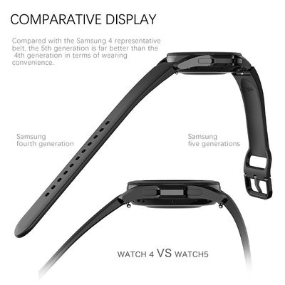 Samsung Galaxy Watch 5 40 mm 44 mm Bracelet en silicone avec bande de conception à double face Largeur 20 mm