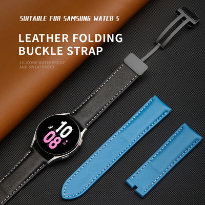20mm de luxe en cuir pour la montre Samsung Galaxy Watch 5 100% professionnel QC passé