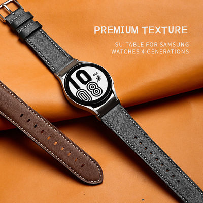 Ceinture de montre en cuir de 20 mm pour Samsung Galaxy Watch 4