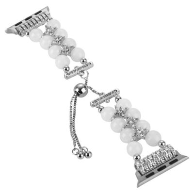 Bracelet de bijoux perles de montres pour femmes pour iWatch 8 série 38mm 40mm Smart Watch Band