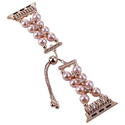 OEM ODM Femmes Diamants métalliques bijoux bracelet bracelet de poignet mode ceintures de montres faites à la main pour la série iWatch 8 7 6 5 4 3 2 1